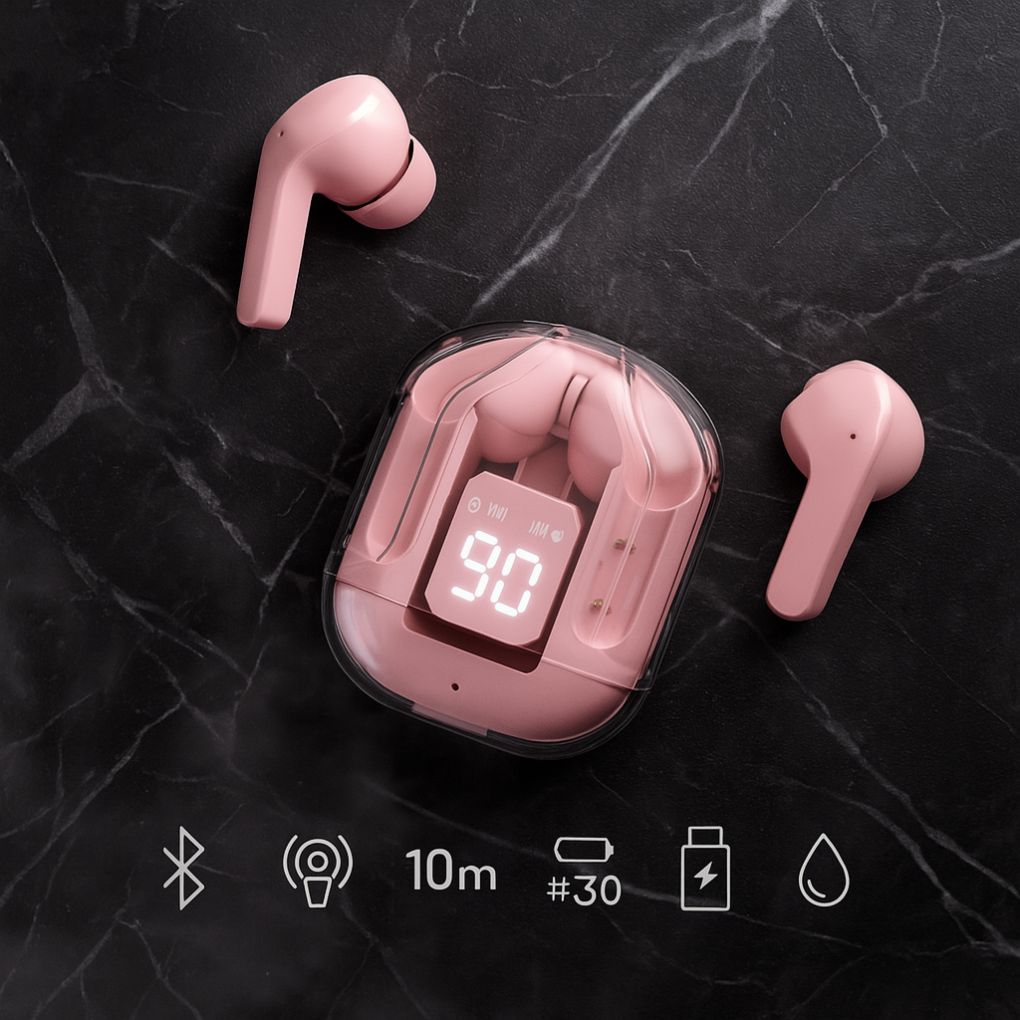 Auricolari TWS Rosa - Vista 3